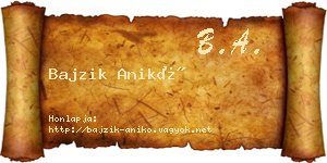 Bajzik Anikó névjegykártya